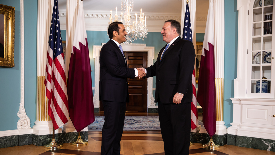 Pompeo Katar Emiri Al Thani ile görüştü