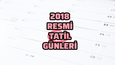 2018 resmi tatil günleri