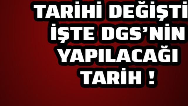 DGS sınavı ne zaman?