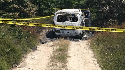 İstanbul'da araç içerisinde yanmış ceset bulundu