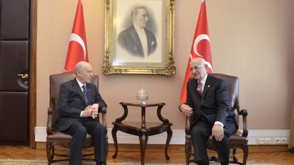 TBMM Başkanı Kahraman'dan Bahçeli'ye veda ziyareti