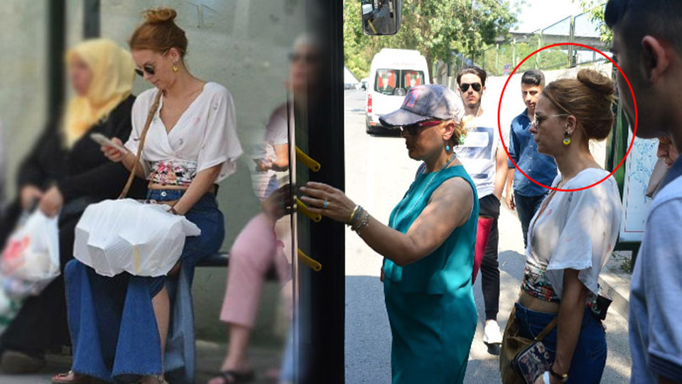 Ünlü oyuncu otobüse bindi