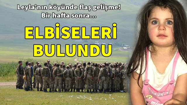 Minik Leyla'nın elbiseleri tarlada bulundu