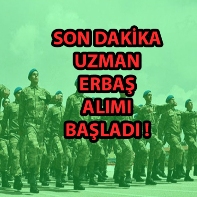 Uzman erbaş alımı başladı!