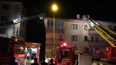 Ankara'da çatı yangını