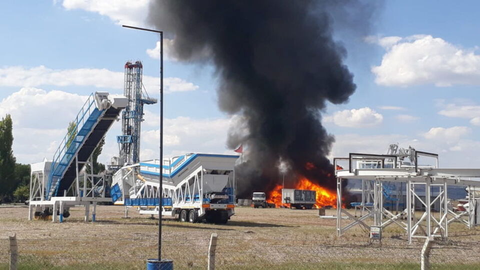 Gölbaşı'nda bir fabrikada yangın çıktı!