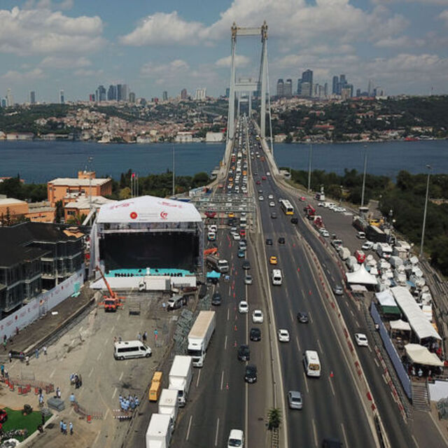 Havadan görüntülendi! Köprü saat kaçta açılacak