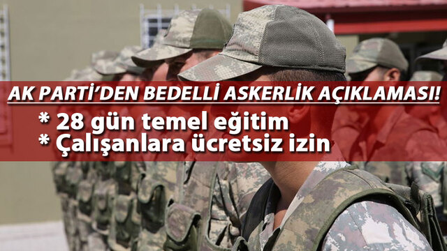 AK Parti'den bedelli askerlik açıklaması!