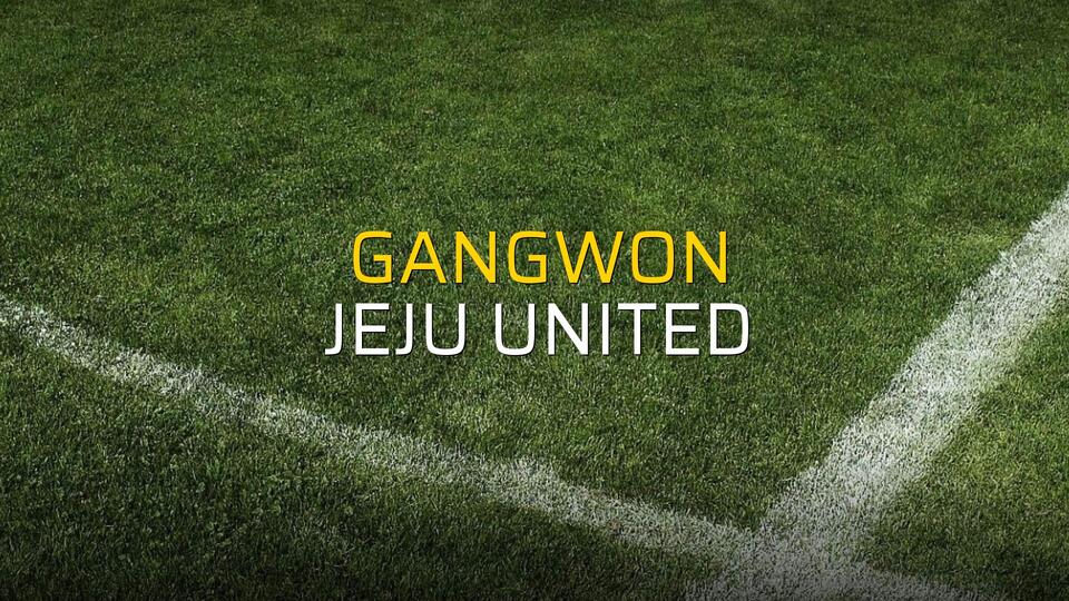 Gangwon - Jeju United maçı öncesi rakamlar