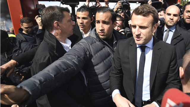 Koruması Fransa'yı karıştırdı: Macron hedef oldu!