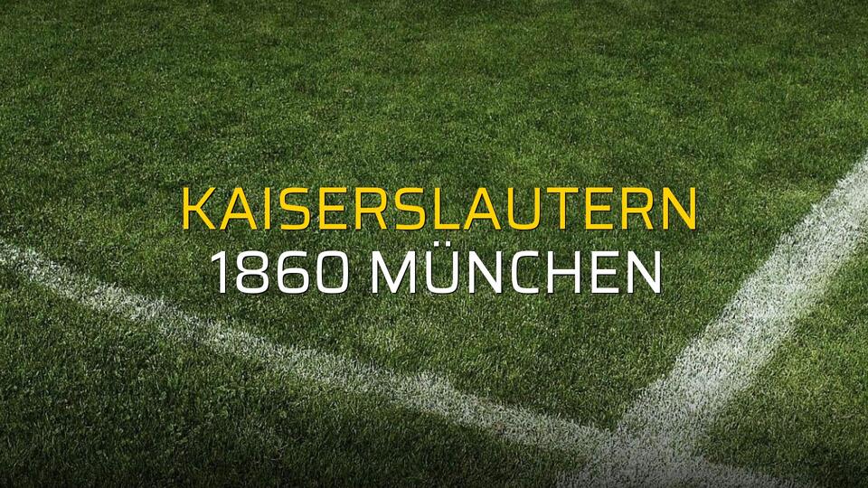 Kaiserslautern - 1860 München maçı öncesi rakamlar