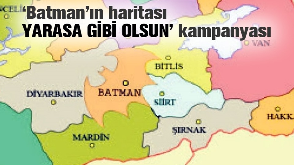'Batman'ın haritası yarasa gibi olsun' kampanyası