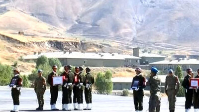 En acı tören! Şehit anne ve bebeği uğurlandı