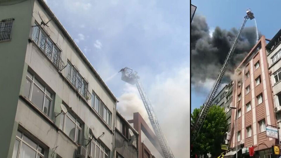 Fatih'te öğrenci yurdunda yangın!