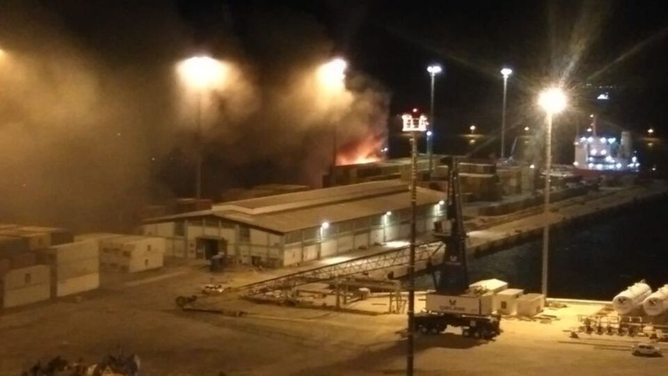 Bandırma'da limanda yangın