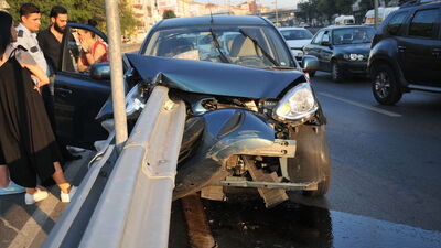 Bariyer ok gibi saplandı!