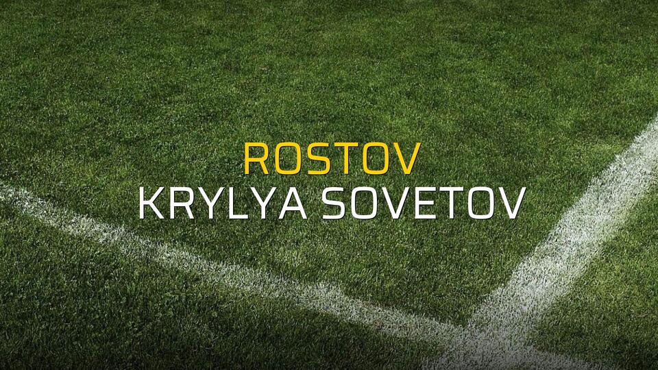 Rostov - Krylya Sovetov sahaya çıkıyor
