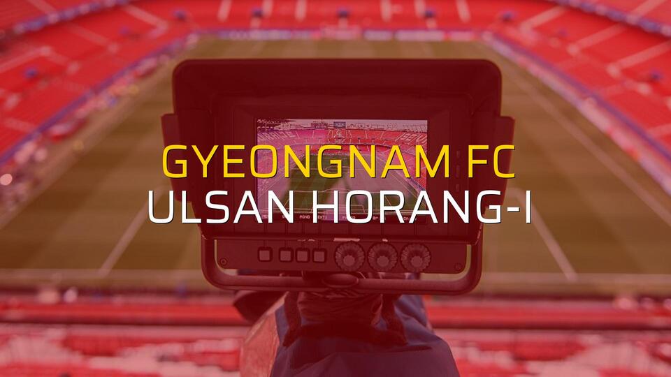Gyeongnam FC - Ulsan Horang-i maçı rakamları