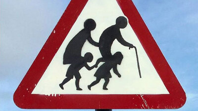 Banksy, bu kez işaret levhasında