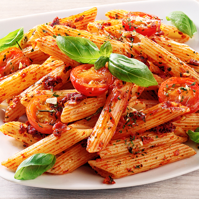 Fesleğenli diyet makarna