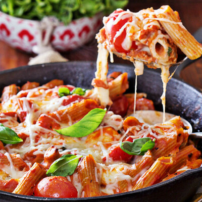 Fesleğenli diyet makarna