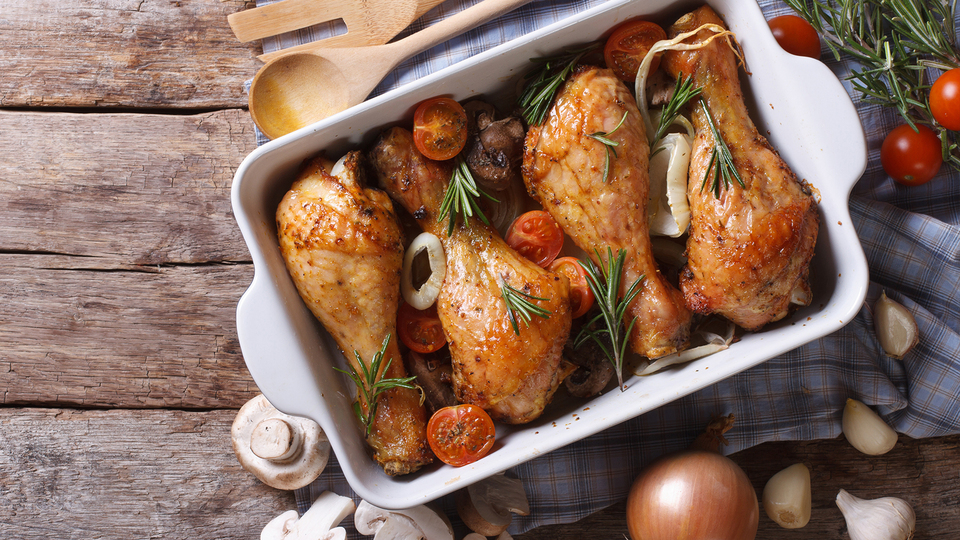 Fırında sebzeli tavuk tarifi!