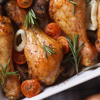 Fırında sebzeli tavuk