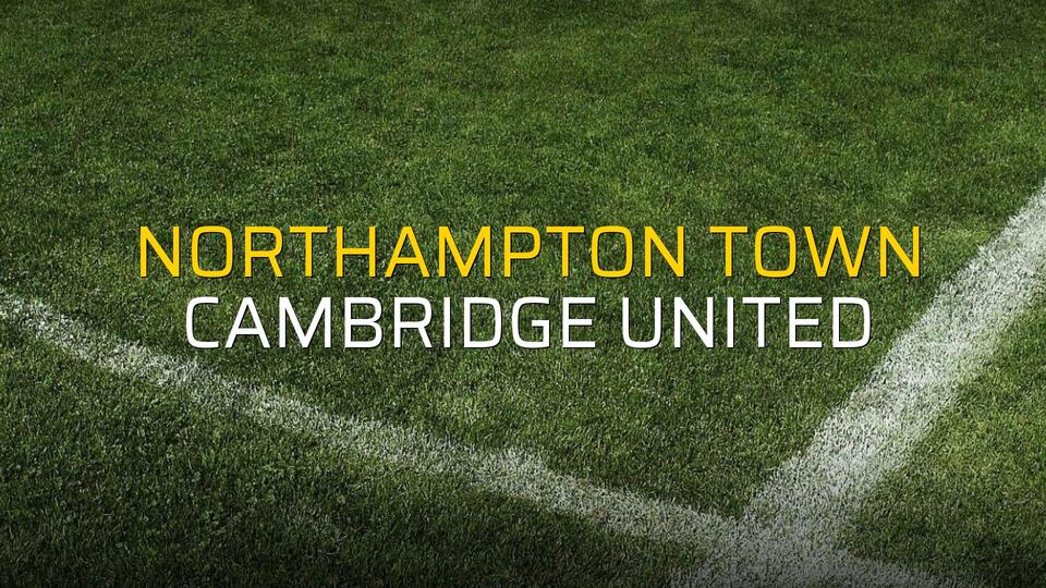 Northampton Town - Cambridge United maçı öncesi rakamlar