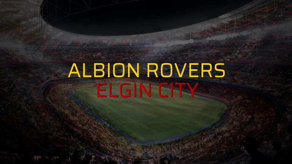 Albion Rovers - Elgin City karşılaşma önü