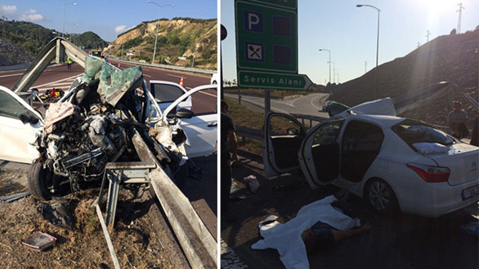 Bariyerlere ok gibi saplandı! Akraba ziyareti faciayla bitti