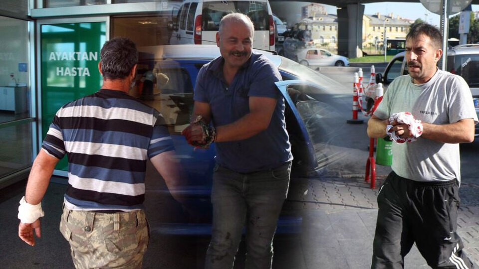 Gazetecileri görünce acısını unuttu!