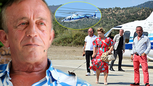 Helikopterle el öpmeye gitti