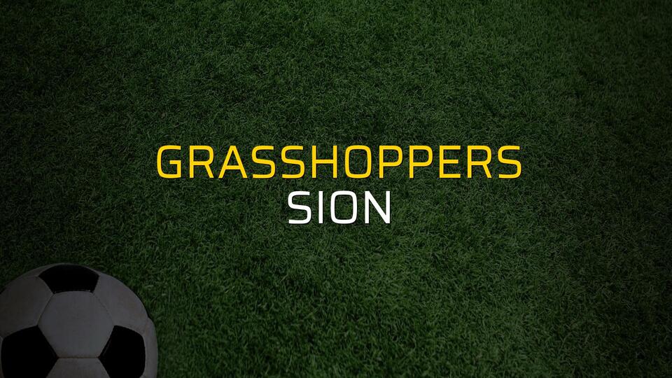 Grasshoppers - Sion maçı öncesi rakamlar