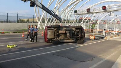Avrasya Tüneli girişinde feci kaza! Uzun araç kuyrukları oluştu