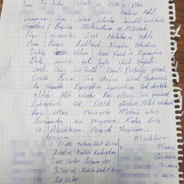 Minibüste yaralı bulunmuştu, o not her şeyi çözdü