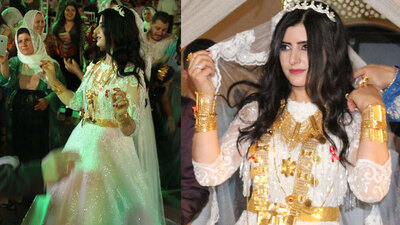 Aşiret düğününde gelinin zor anları!