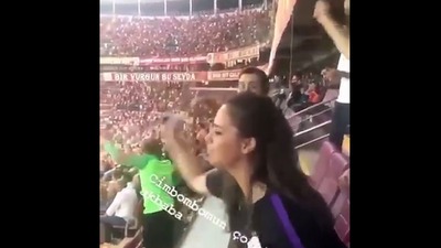 Terim'in kızından stadyumda çılgın tezahürat