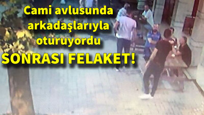 Cami avlusunda tekme tokat dövüp, bıçakladılar