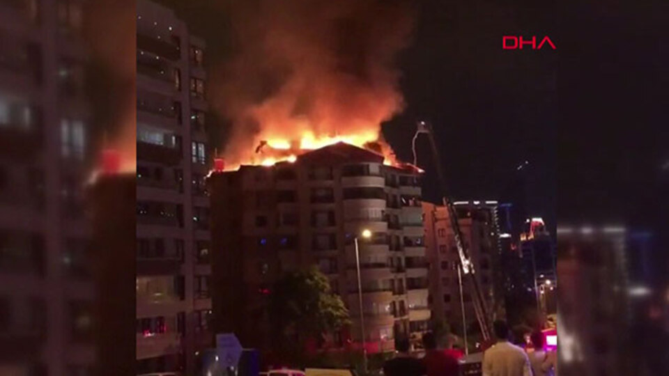 Ankara'da korkutan yangın: Bina boşaltıldı