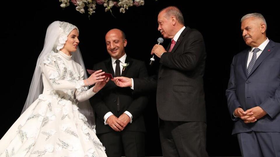 Cumhurbaşkanı Erdoğan ile TBMM Başkanı Yıldırım düğüne katıldı