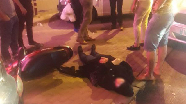 Bursa'da otomobil ve elektrikli bisiklet çarpıştı