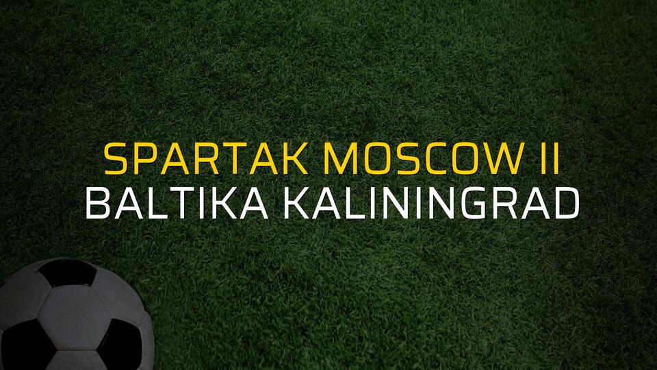 Spartak Moscow II - Baltika Kaliningrad sahaya çıkıyor