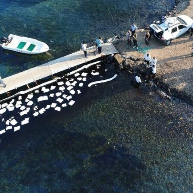 Foça'da bakanlık yetkilileri olay yerinde