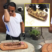 Nusret'ten olay hareket: 24 karat altın biftek