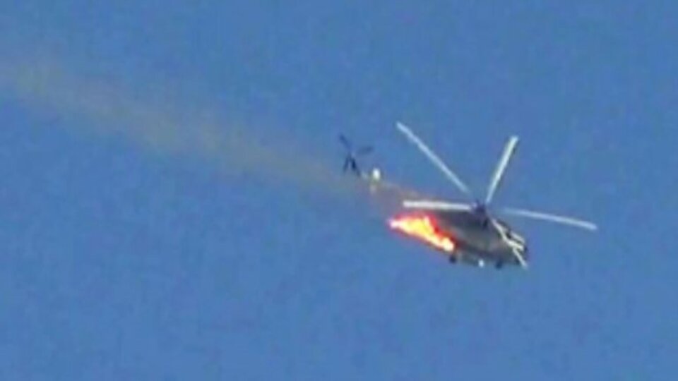 Muhaliflerin rejim helikopterini vurduğu iddiası!