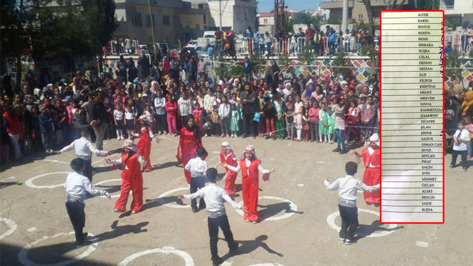 Midyat'taki okulun sınıf listesi, sosyal medyayı salladı