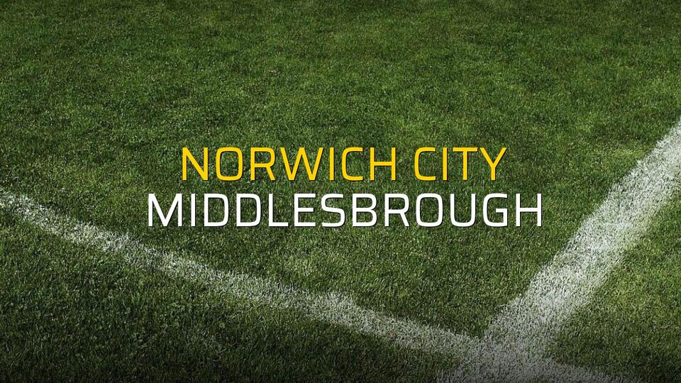 Norwich City - Middlesbrough düellosu