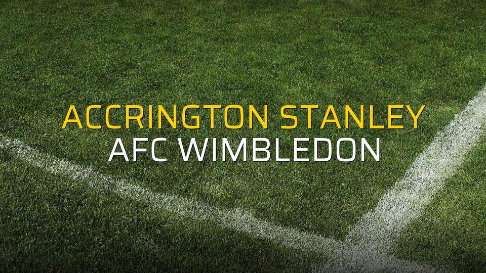 Accrington Stanley - AFC Wimbledon karşılaşma önü