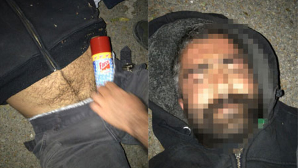 Alevi evlerinin işaretlendiği yerde elinde sprey boya ile yakalandı