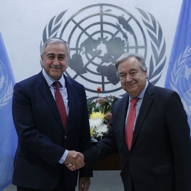 Guterres ile görüşen Akıncı'dan müzakere açıklaması